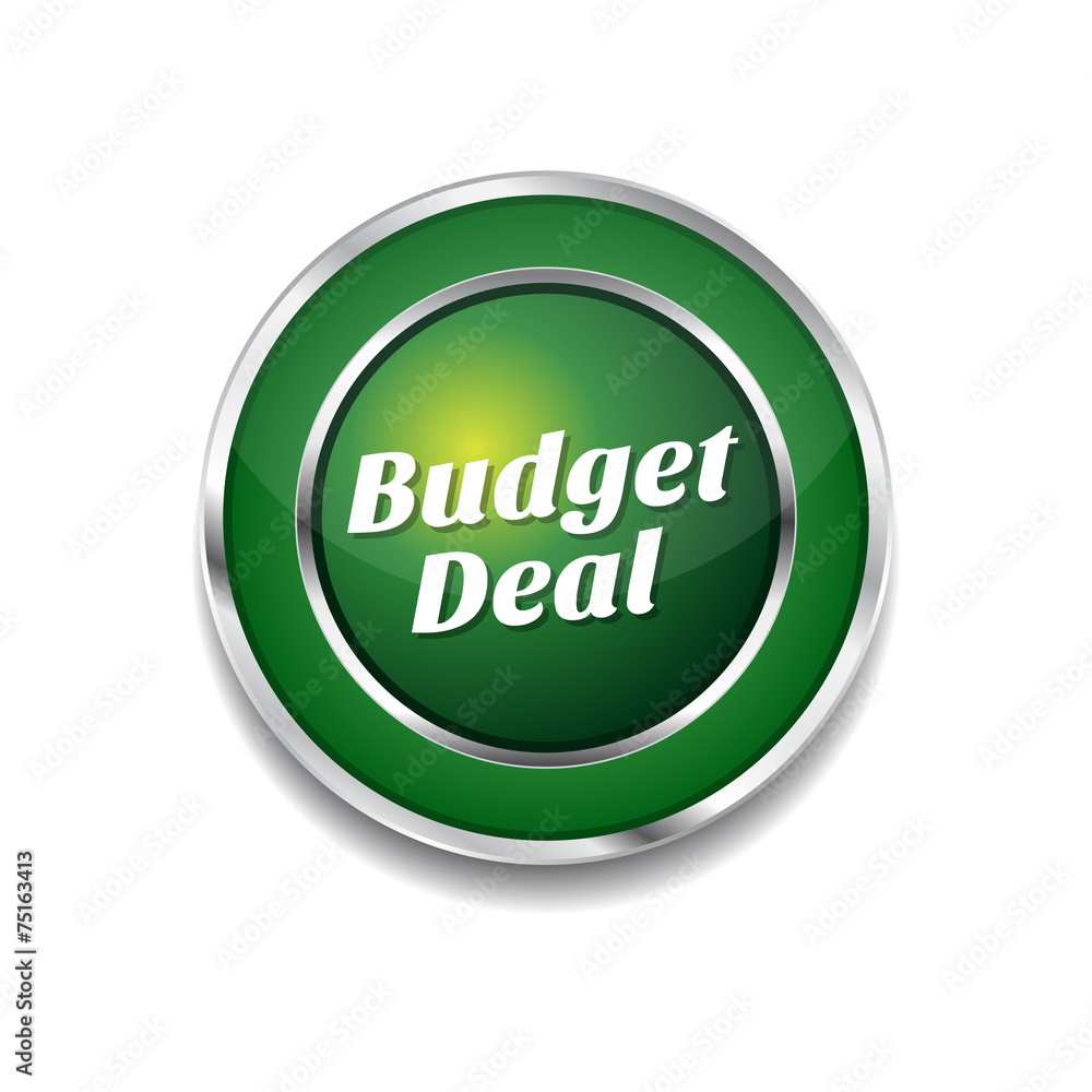Budget Deal Green Vector Icon Button Budget Deal Green Vector Icon Button