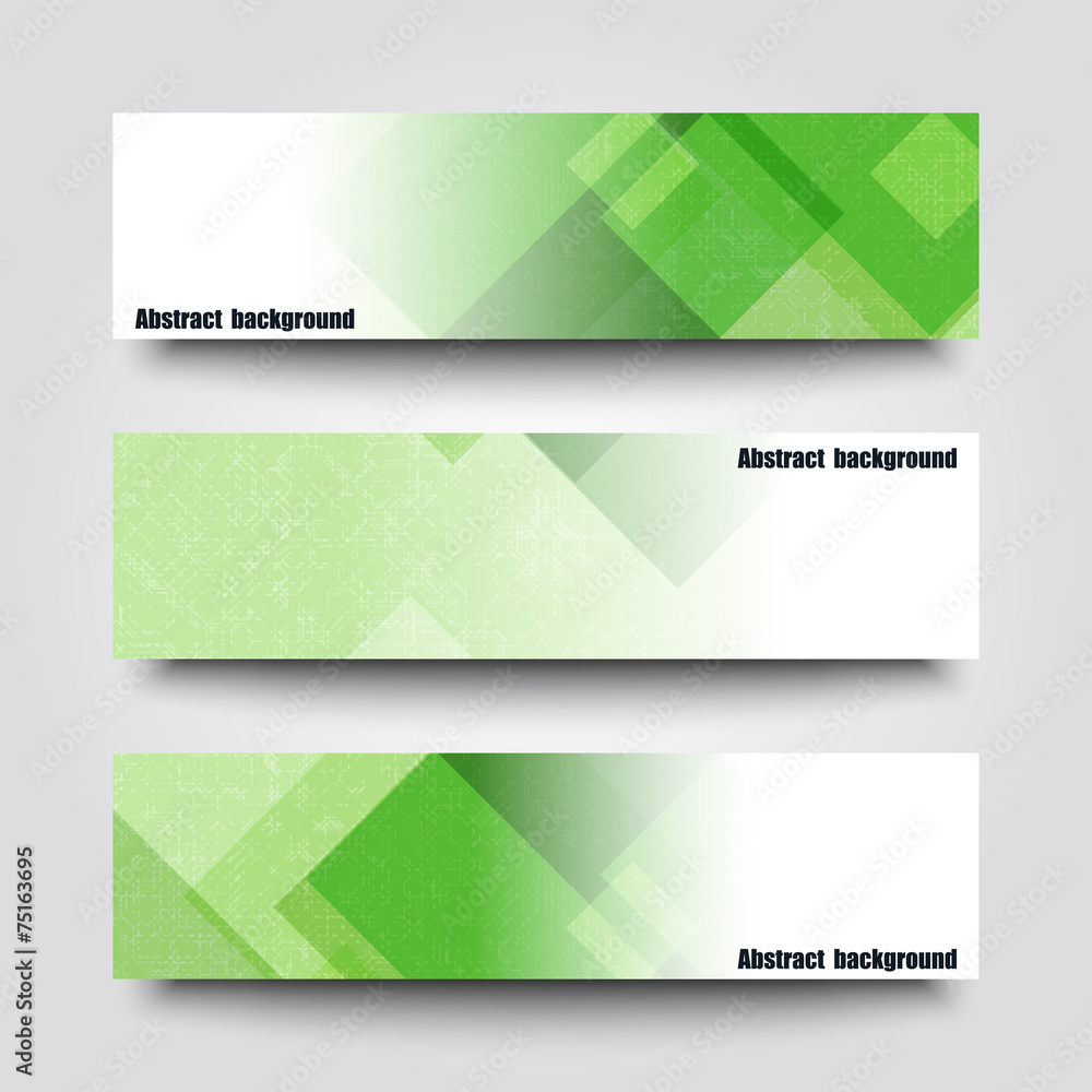 Fototapeta premium Set of banner templates with abstract background