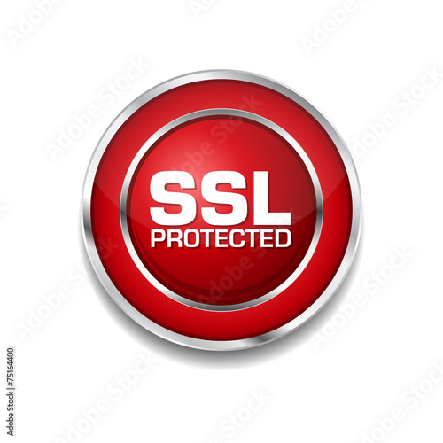 Free Download SSL Protected Red Vector Icon Button - GFXLoad