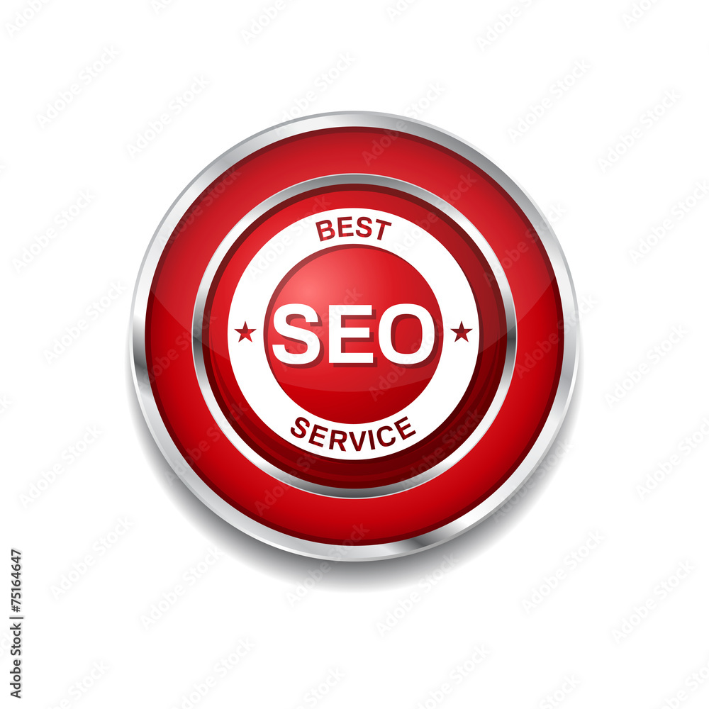 SEO Red Vector Icon Button SEO Red Vector Icon Button