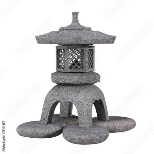 traditional japanese garden stone lantern