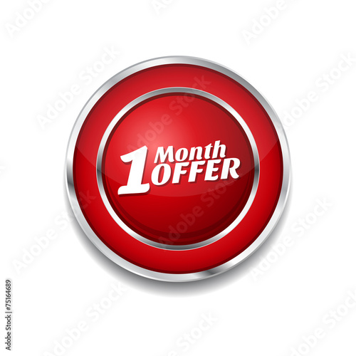 1 Month Offer Red Vector Icon Button Free Download 1 Month Offer Red Vector Icon Button - GFXLoad