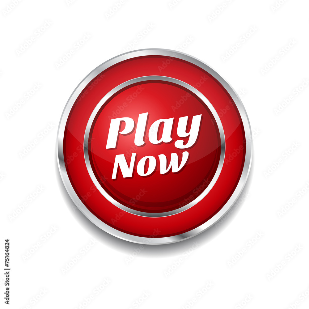 PLAY NOW ICON Stock Vector