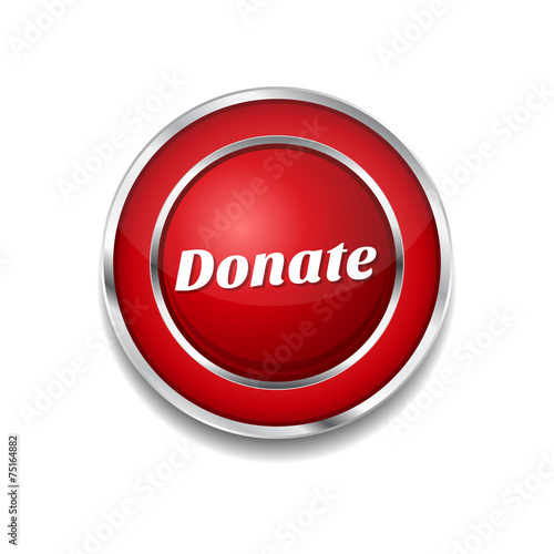 Donate Red Vector Icon Button