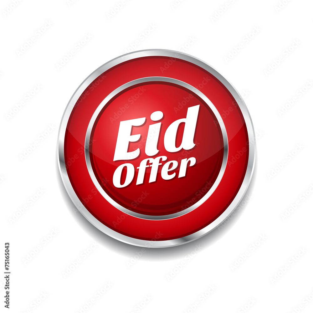 Eid Offer Red Vector Icon Button Eid Offer Red Vector Icon Button