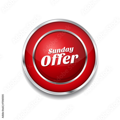 Free Download Sunday Offer Red Vector Icon Button - GFXLoad