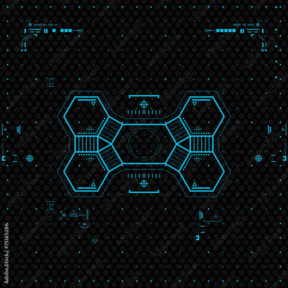 Futuristic Graphic User Interface.
