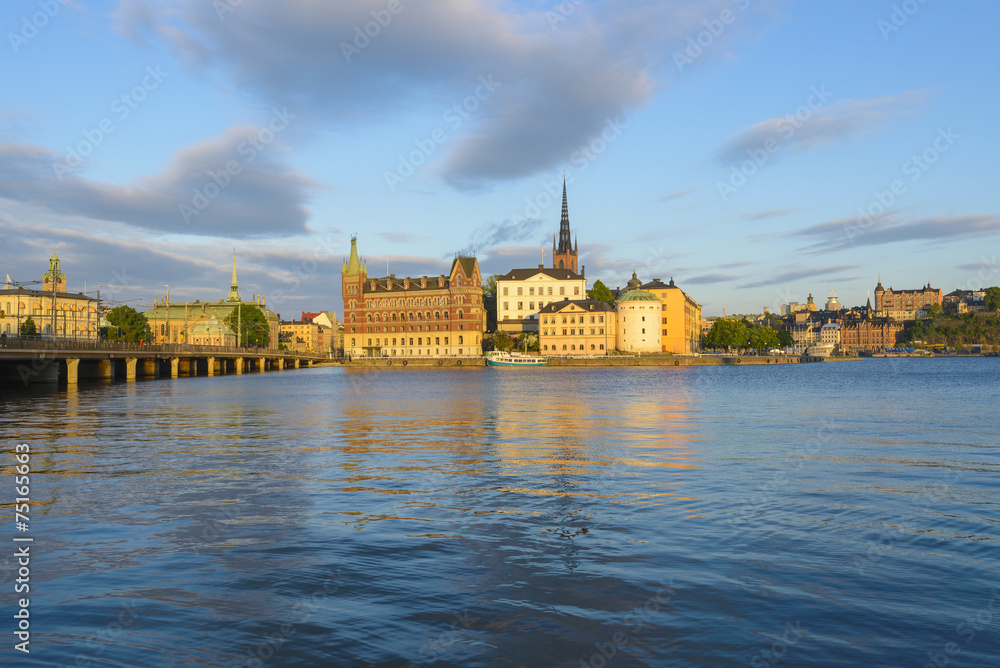 Fototapeta premium Riddarholmen island, Old Town in Stockholm, Sweden