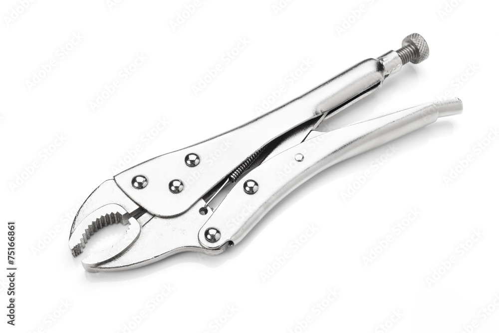 adjustable pliers on white background adjustable pliers on white background