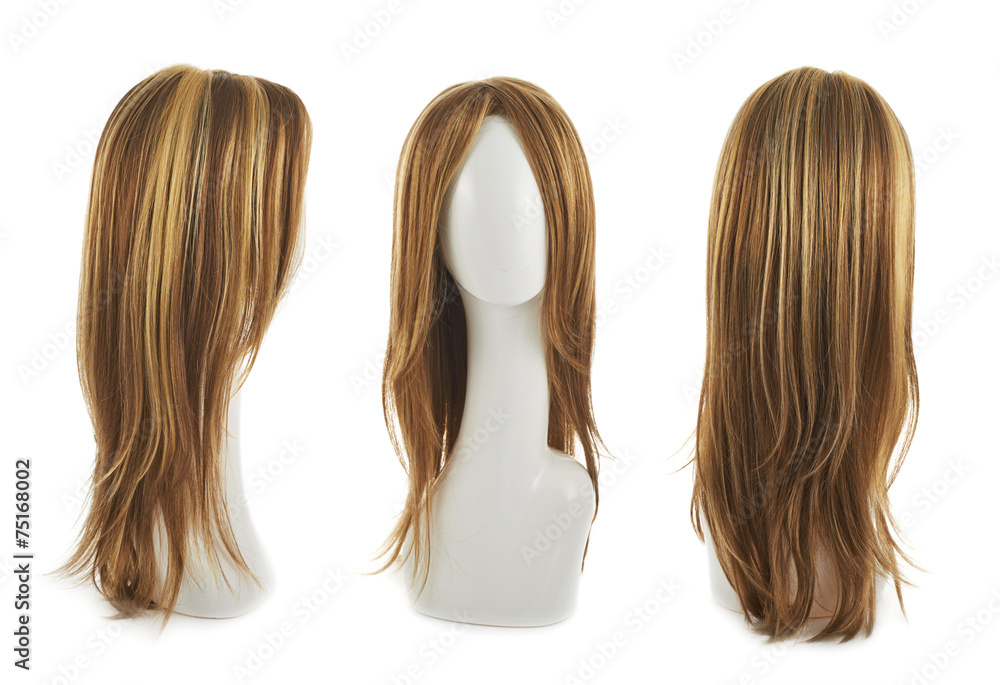Hair wig over the mannequin head Hair wig over the mannequin head