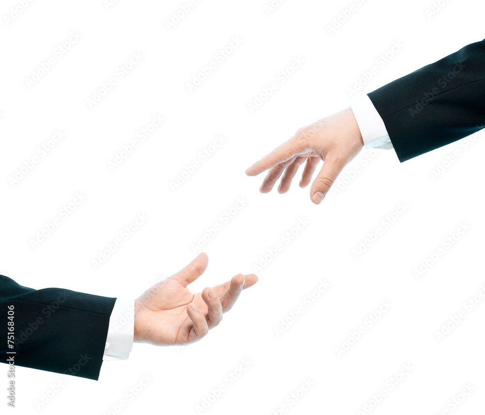 Caucasian male hand composition isolated Caucasian male hand composition isolated