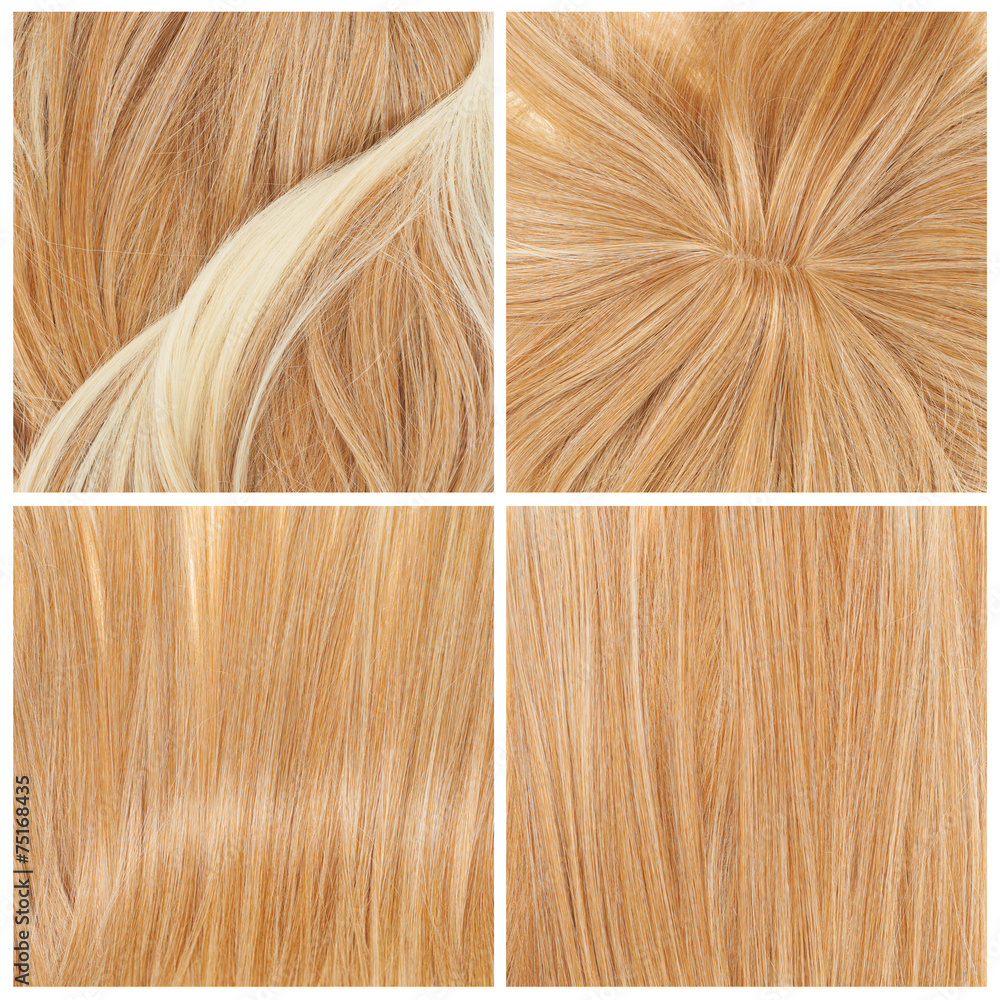 Set of four hair backgrounds Set of four hair backgrounds