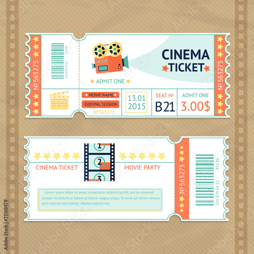 Cinema Tickets Set