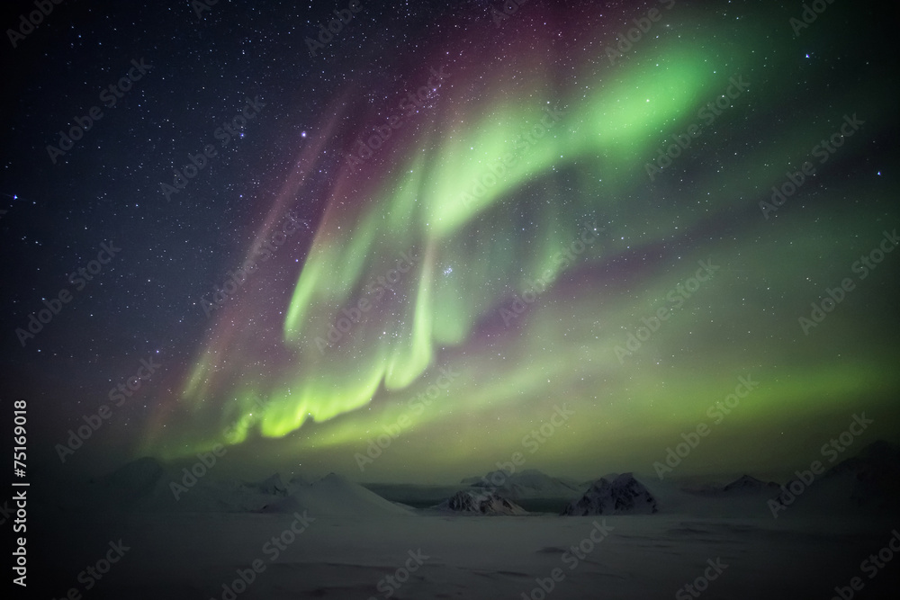 Northern Lights in the Arctic, Spitsbergen