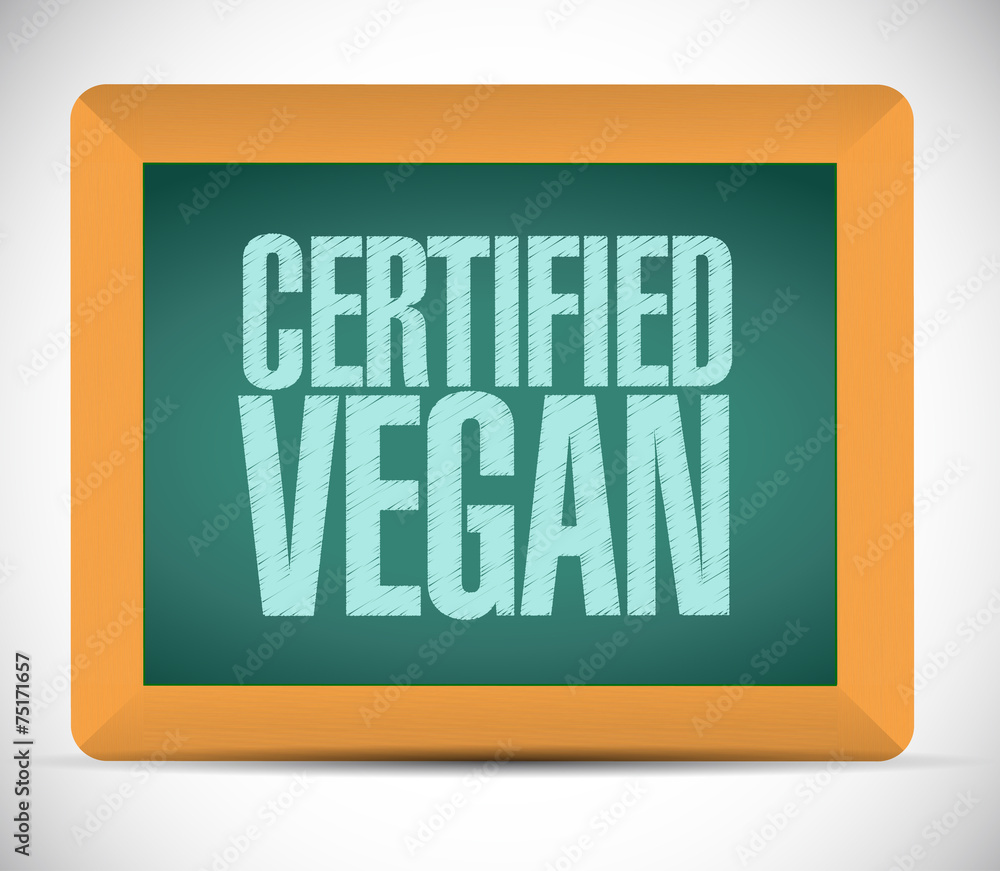 certified vegan board sign illustration certified vegan board sign illustration