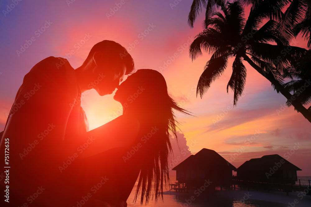 Romantic lovers in Maldives