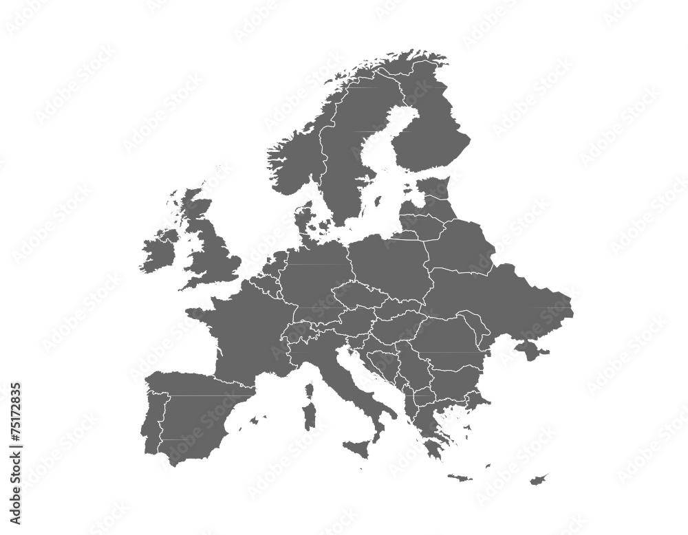 carte d'Europe vectoriel - obrazy, fototapety, plakaty 
