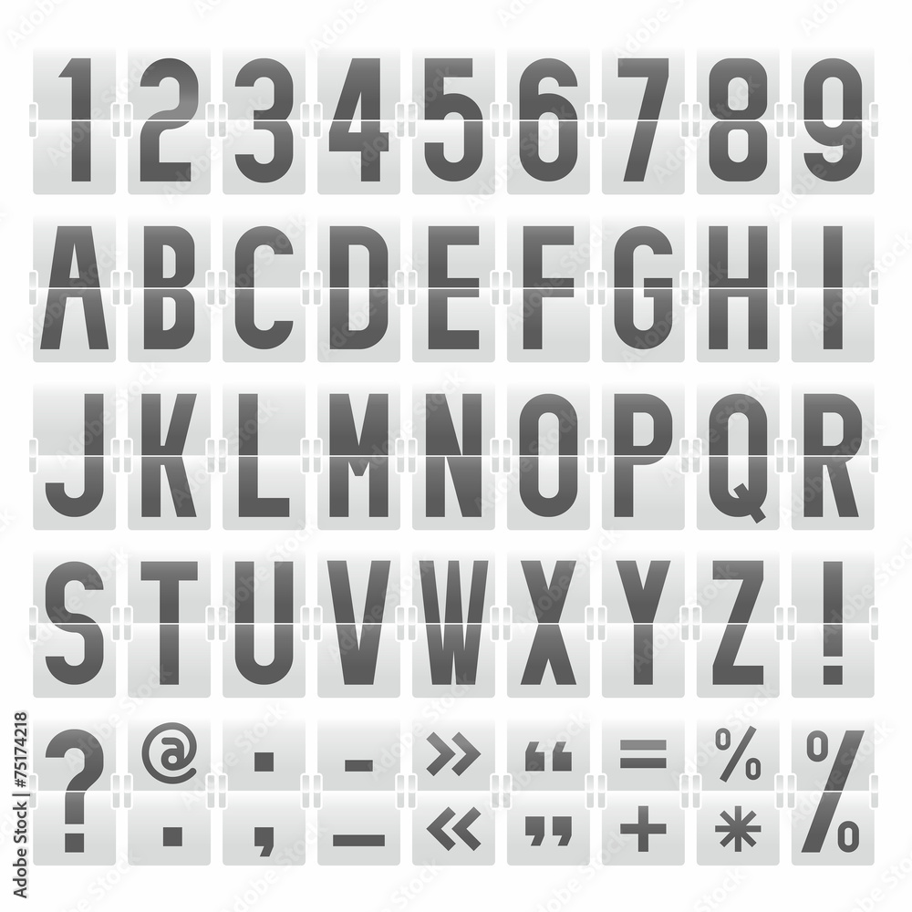 vector alphabet of mechanical panel vector alphabet of mechanical panel