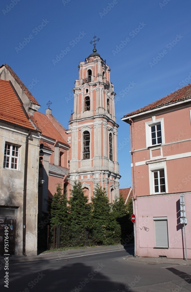 The bell tower in Vilnius