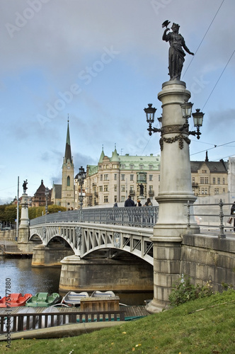 Djurgardsbron (The Djurgarden Bridge) in Stockholm. Sweden