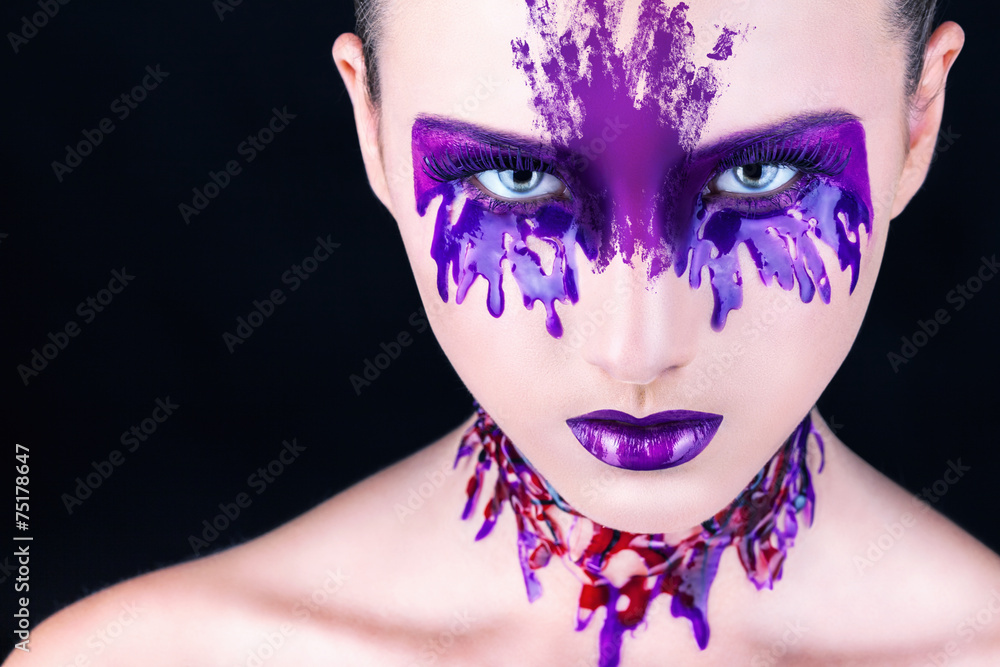 Purple makeup