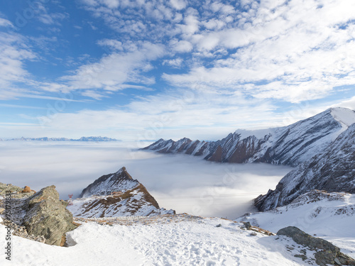 mountains in winter