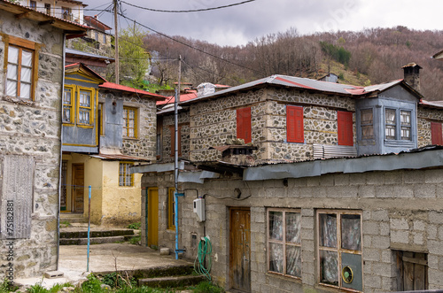 Houses in the beautiful Milia village, near Metsovo, Greece