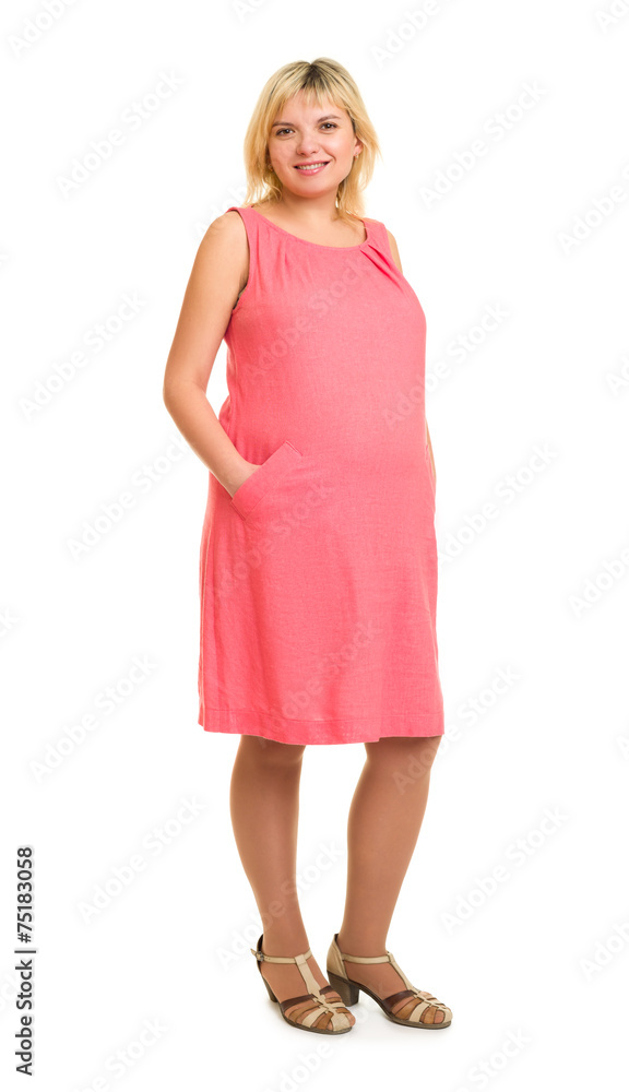 pregnant woman in red dress pregnant woman in red dress