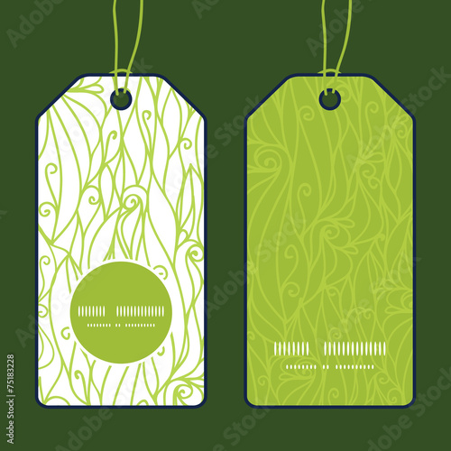 Vector abstract swirls texture vertical round frame pattern tags