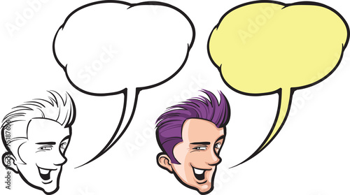 cartoon smiling freaky guy face