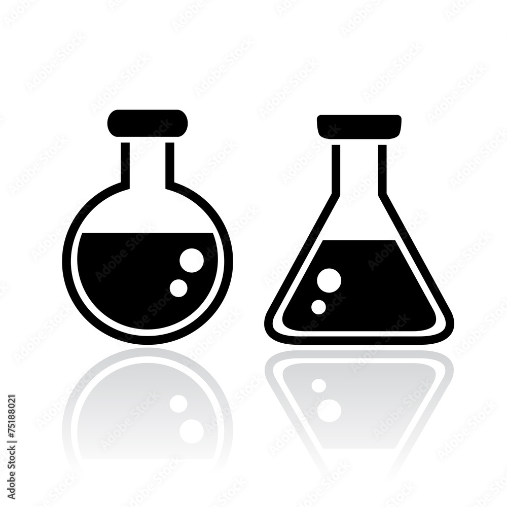 Flask lab icon Flask lab icon