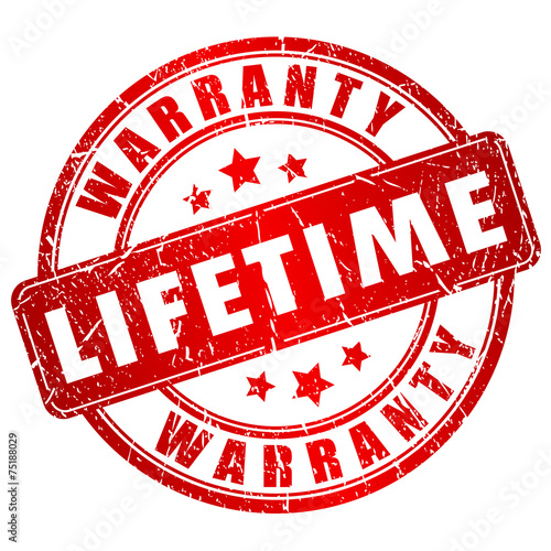 Lifetime warranty stamp