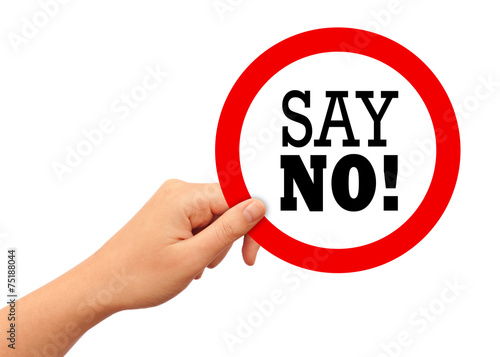Say no sign