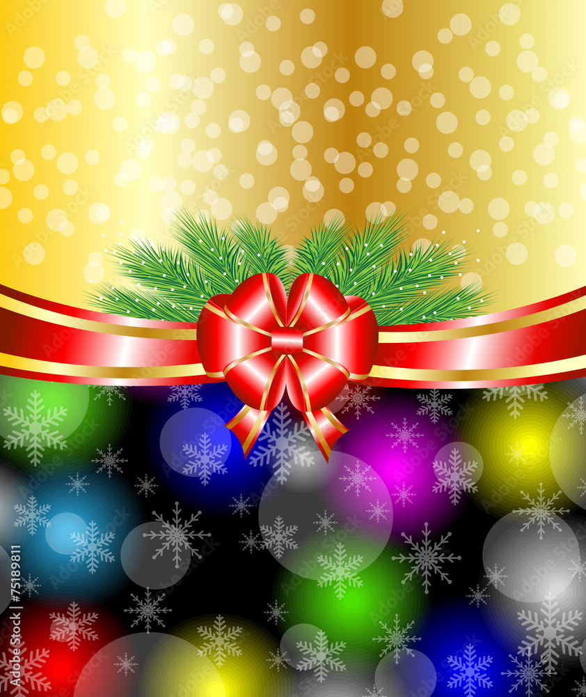bright christmas background with a red bow bright christmas background with a red bow