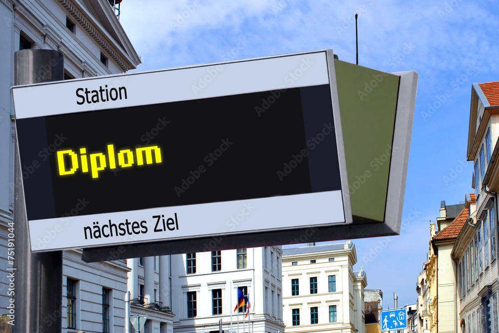 Fototapeta premium Anzeigetafel 7 - Diplom