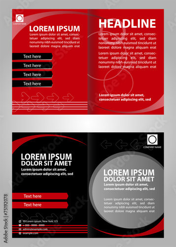 Vector business marketing brochure, poster template