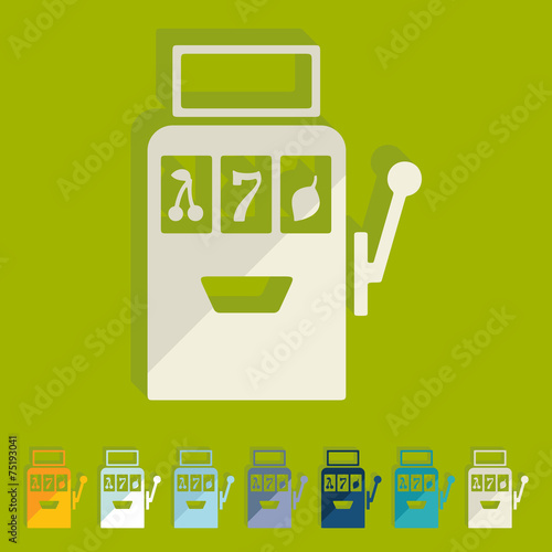 Flat design: slot machine