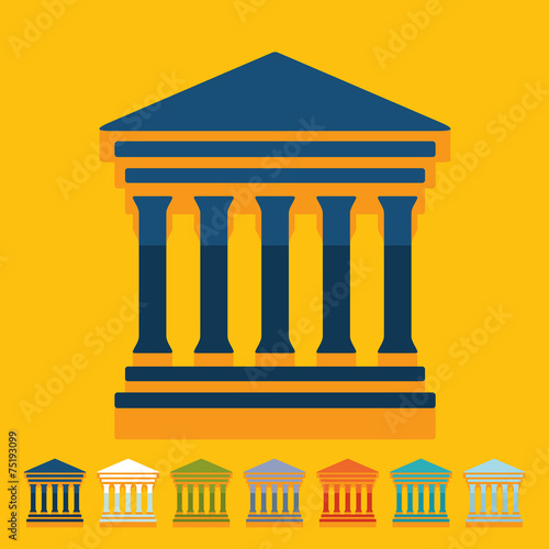 Flat design: courthouse