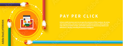 Pay per click internet advertising model photo
