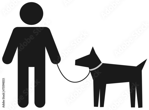 man walking his dog