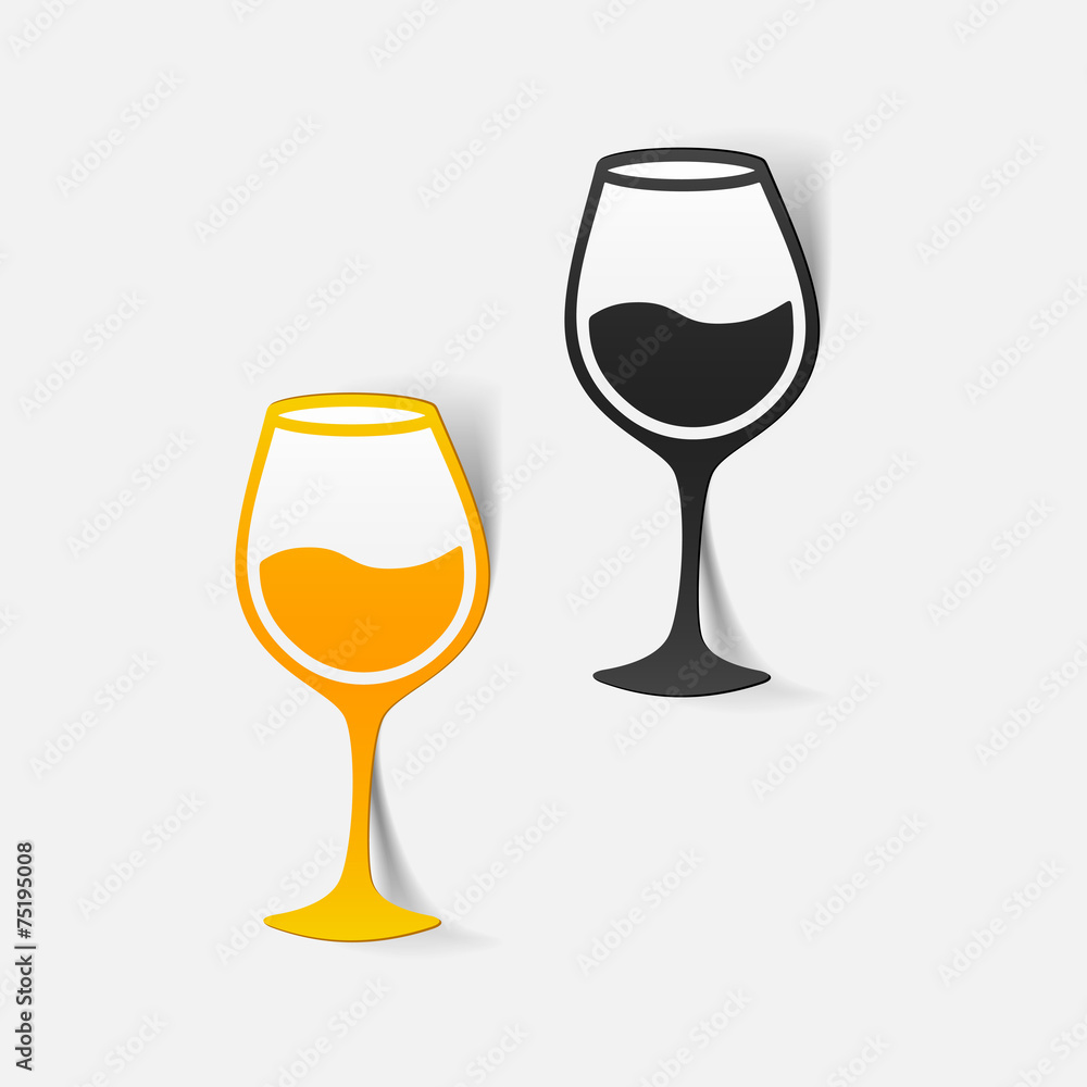 realistic design element: wineglass realistic design element: wineglass