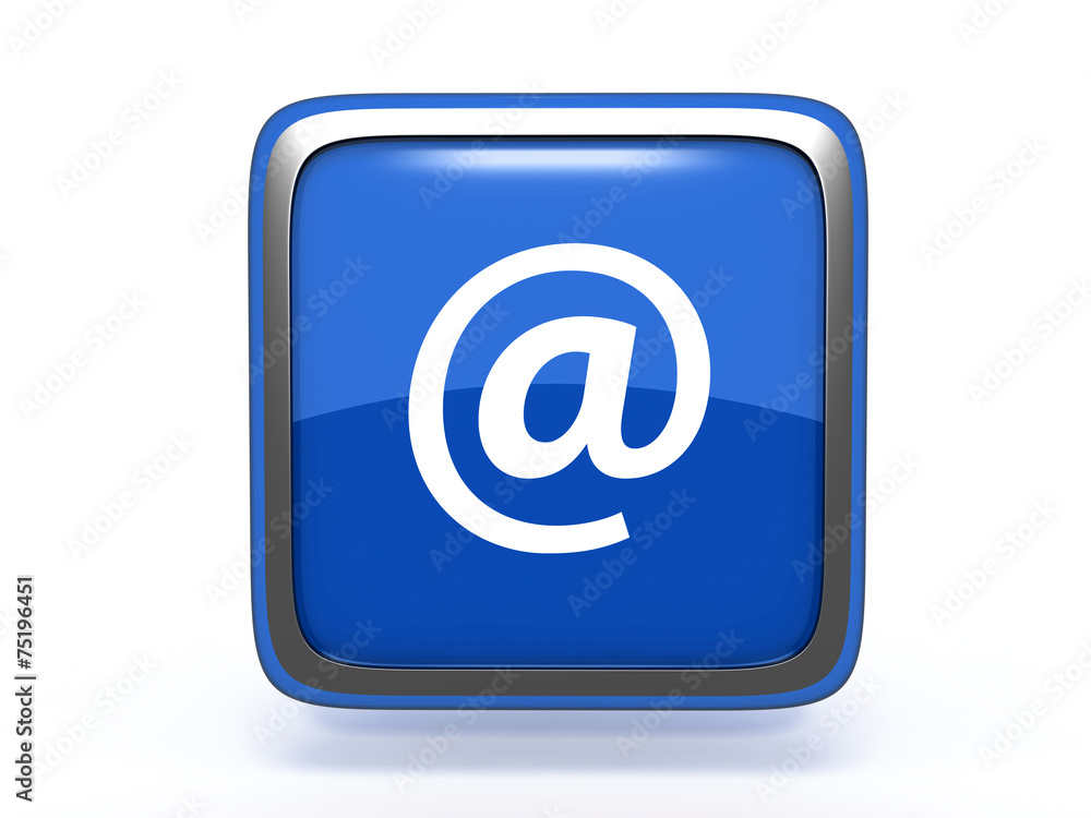 Email square icon on white background Email square icon on white background