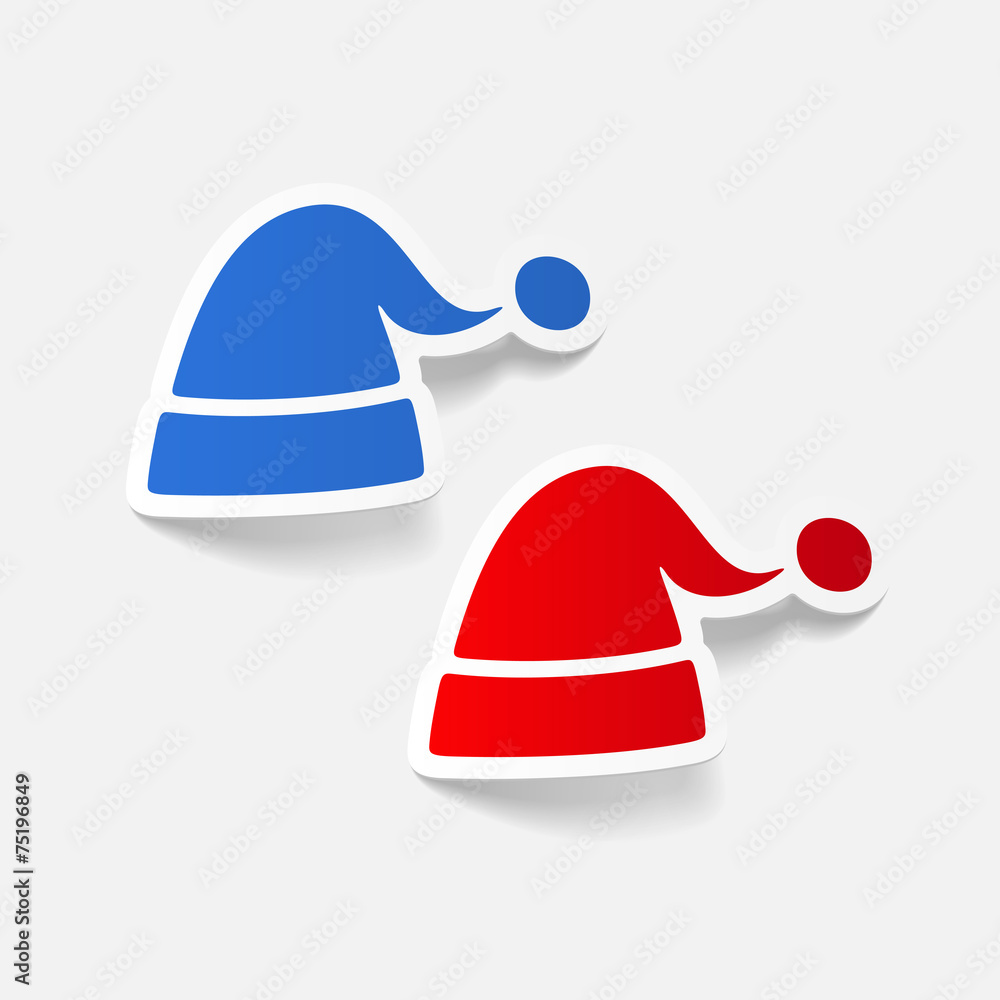 realistic design element: santa hat realistic design element: santa hat