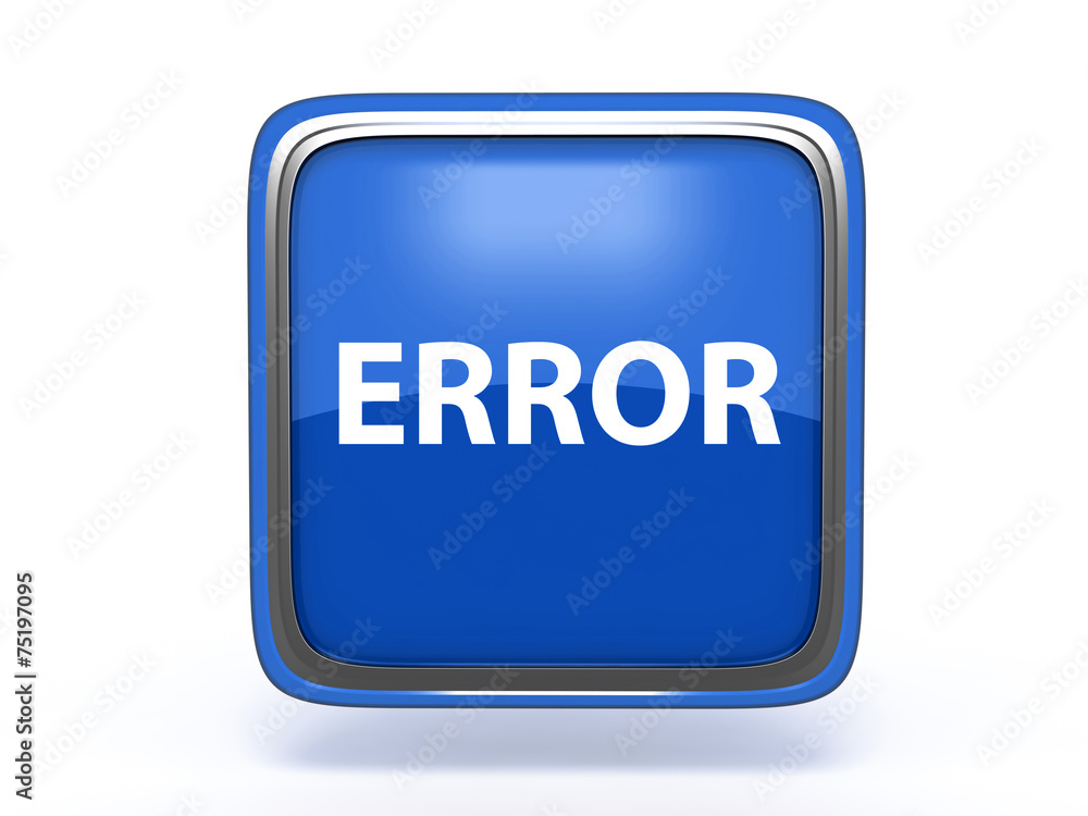 error square icon on white background error square icon on white background
