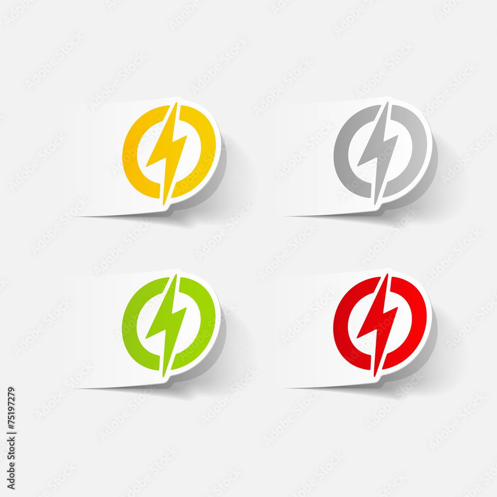 Fototapeta premium realistic design element: lightning bolt