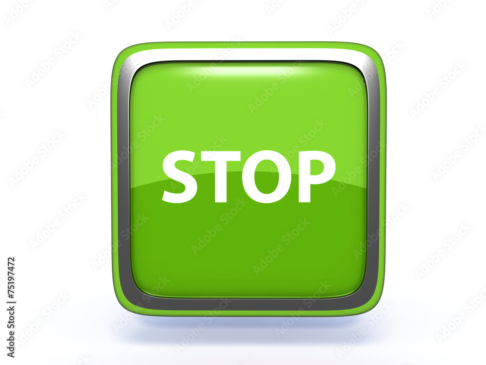 stop square icon on white background stop square icon on white background