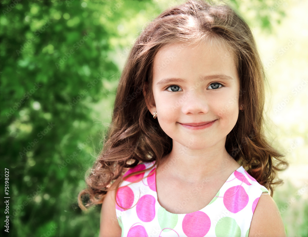 Portrait of adorable smiling little girl Portrait of adorable smiling little girl