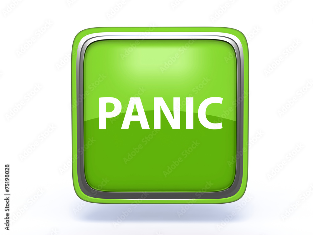 panic square icon on white background panic square icon on white background