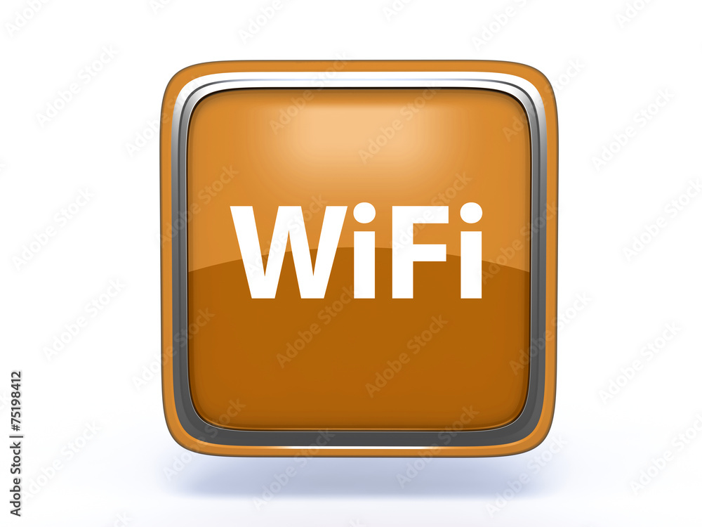 wifi square icon on white background wifi square icon on white background