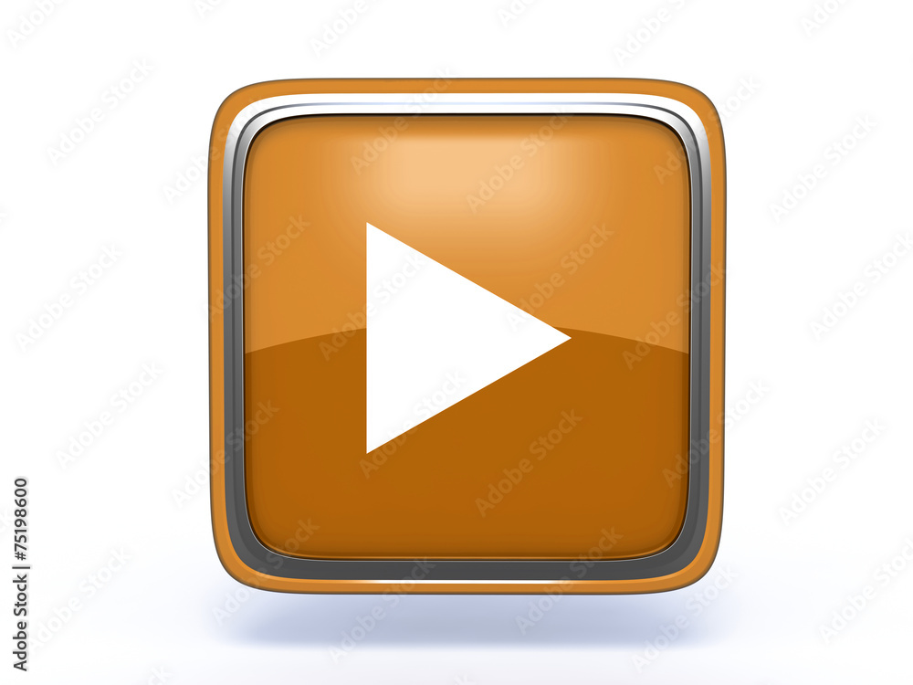 play square icon on white background play square icon on white background